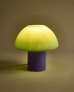 Cogumelo - Glass lamp mint lilac