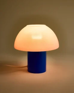 Cogumelo - Glass lamp pink blue