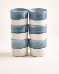 Coimbra Becher groß graublau 6er-Set