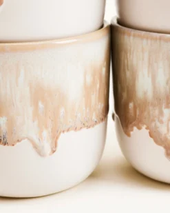 Coimbra Becher klein sand 4er-Set