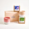 Coimbra - Gift set Scented candle apricot pink 3 pieces