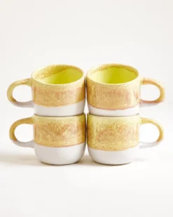 Coimbra - Large mug yellow Set of 4