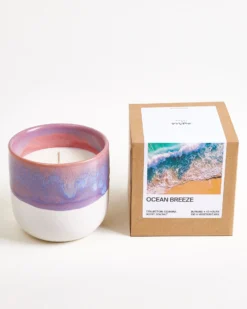 Coimbra - scented candle “Ocean Breeze” lilac pink