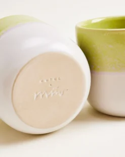 Coimbra - Set of 6 cups small lime lilac