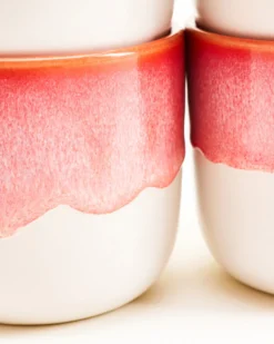 Coimbra - Set of 4 cups small pink cream