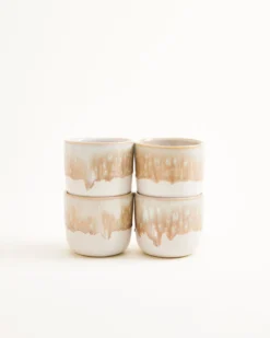 Coimbra - Set of 4 cups small sand