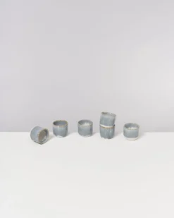 Coimbra - Set of 6 Espressocups greyblue