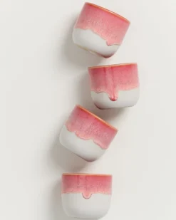 Coimbra - Set of 4 espresso cups pink cream