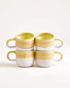 Coimbra - Set of 4 mugs small yellow
