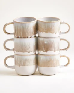 Coimbra Tasse groß sand 6er-Set