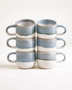 Coimbra Tasse klein graublau 6er-Set