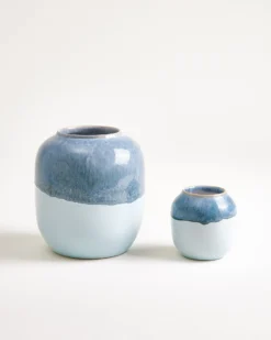 Coimbra - Vase M gray-blue blue