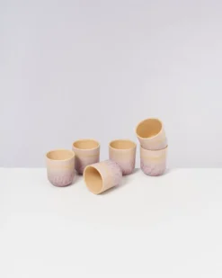 Copa Alto Becher klein apricot flieder 6er-Set