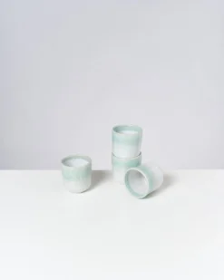Copa Alto Becher klein mint weiß 4er-Set