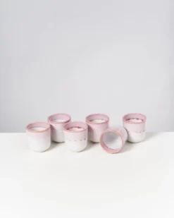 Copa Alto Becher klein rosa weiß 6er-Set