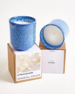 Copa Alto - scented candle “Citrus Bloom” royal blue
