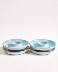Cordoama Eierbecher aqua 4er-Set