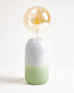 Farol - Ceramic lamp light blue sage