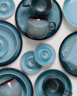 Geschirr-Set Blue Horizon aqua grünblau 17-teilig