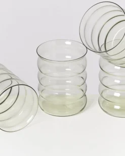 Joia Glas groß bubble smaragd 4er-Set