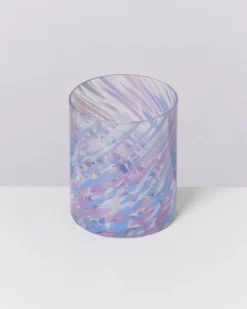 Joia Glas groß drops blau lila