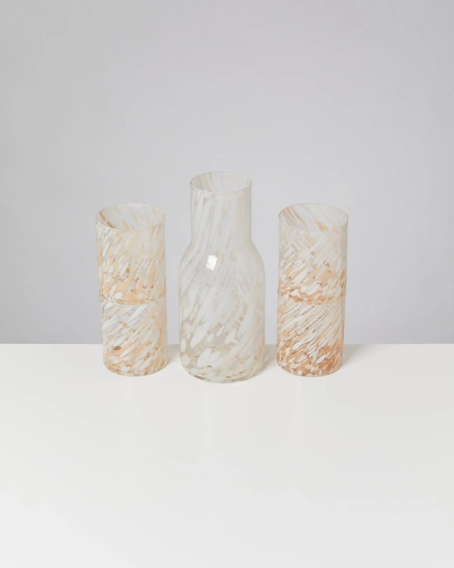 Joia Glas groß drops sand 5er-Set