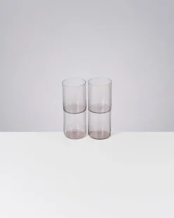 Joia Glas groß grau 4er-Set