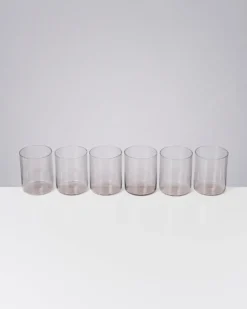 Joia Glas groß grau 6er-Set