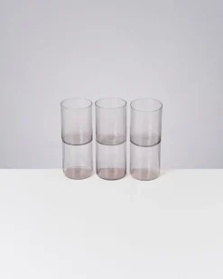 Joia Glas groß grau 6er-Set