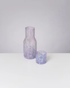 Joia Glaskaraffe drops blau lila