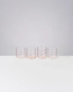 Joia Glas klein bubble rosé 4er-Set