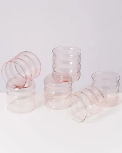 Joia Glas klein bubble rosé 6er-Set