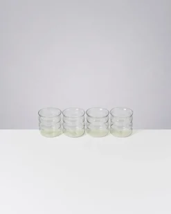 Joia Glas klein bubble smaragd 4er-Set
