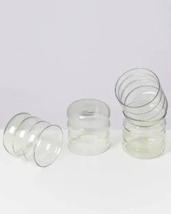 Joia Glas klein bubble smaragd 4er-Set