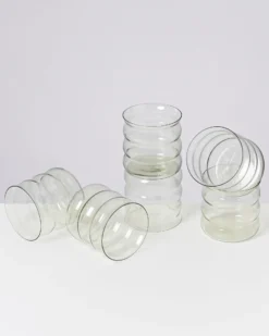 Joia Glas klein bubble smaragd 6er-Set