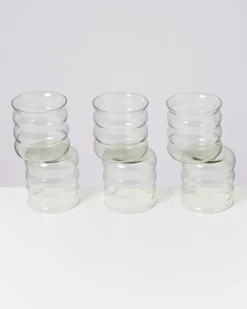Joia Glas klein bubble smaragd 6er-Set
