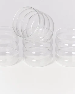 Joia Glas klein bubble transparent 4er-Set