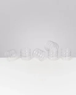 Joia Glas klein bubble transparent 6er-Set