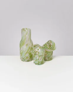 Joia Glas klein drops grün rosa 5er-Set