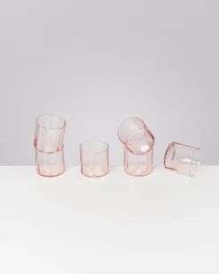 Joia Glas klein flower rosé