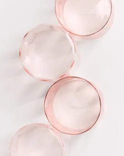 Joia Glas klein flower rosé 4er-Set