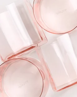 Joia Glas klein flower rosé 4er-Set