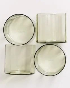 Joia Glas klein flower smaragd 4er-Set