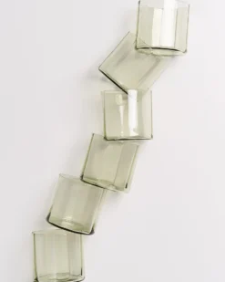 Joia Glas klein flower smaragd 6er-Set