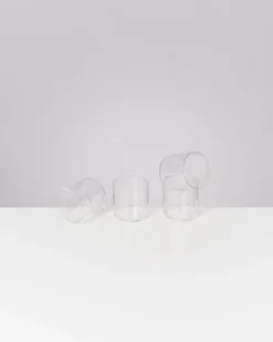 Joia Glas klein flower transparent 4er-Set