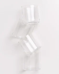 Joia Glas klein flower transparent 4er-Set
