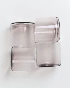 Joia Glas klein grau 4er-Set