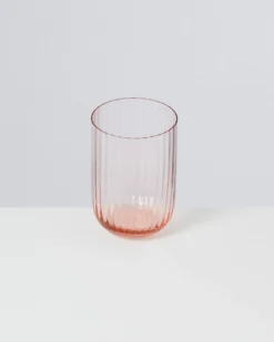 Joia - Glas riffled pink opal