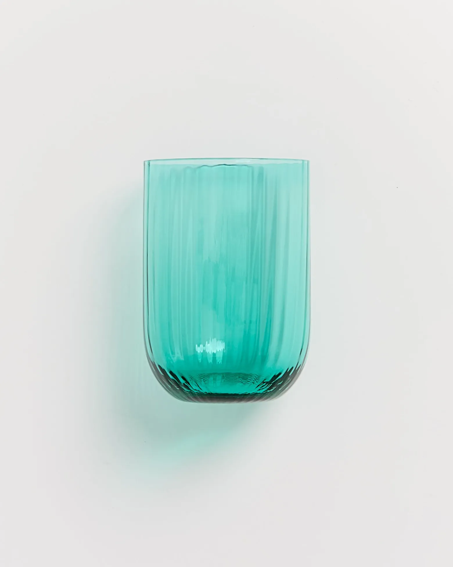 Joia - Glass riffled turquoise