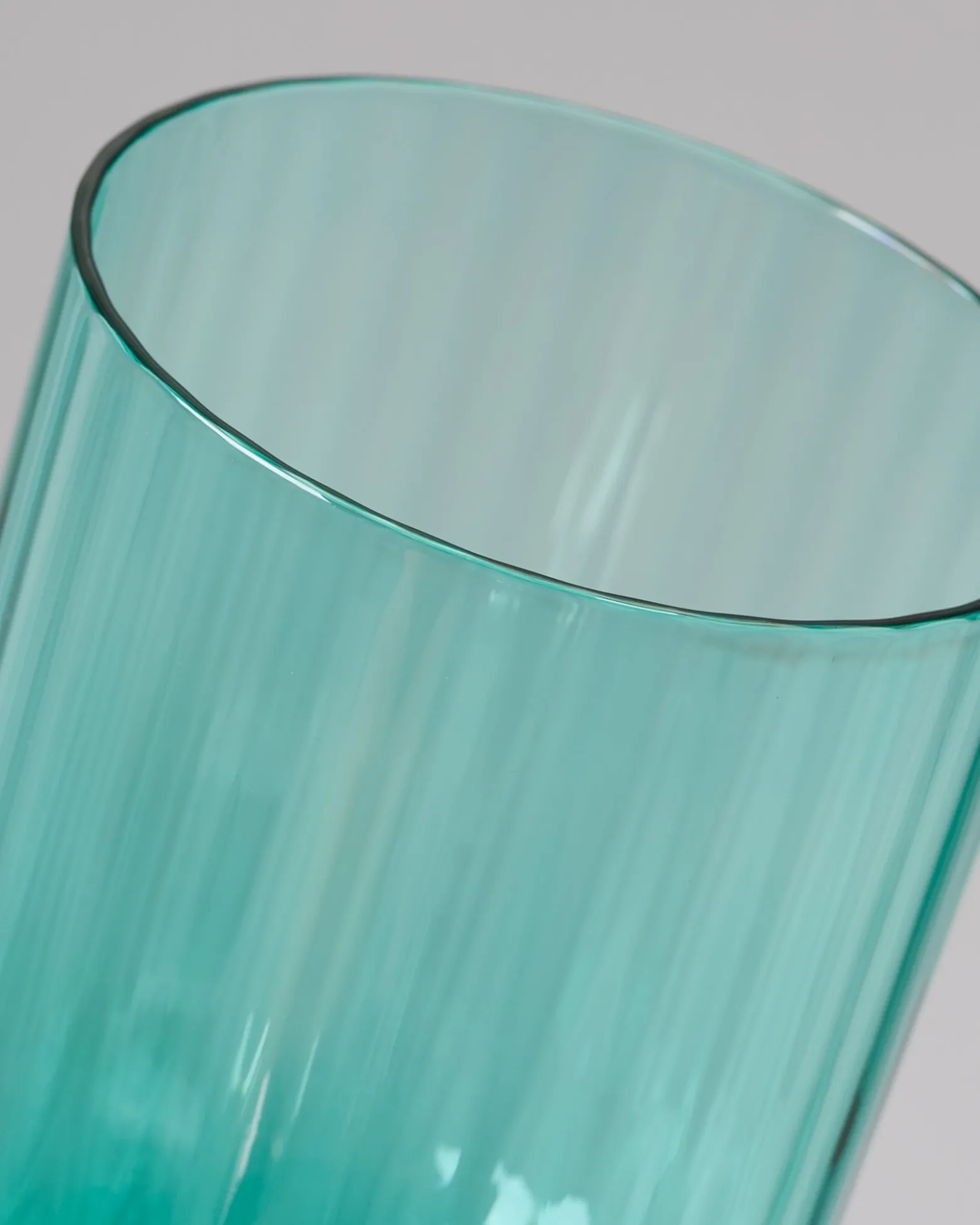 Joia - Glass riffled turquoise